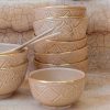 Chabi Chic Schaaltje - Empreinte - zand/goud - keramiek - Ø 9 cm x H 10 cm