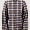 Zusss checked blouse with ruffle