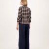 Zusss checked blouse with ruffle